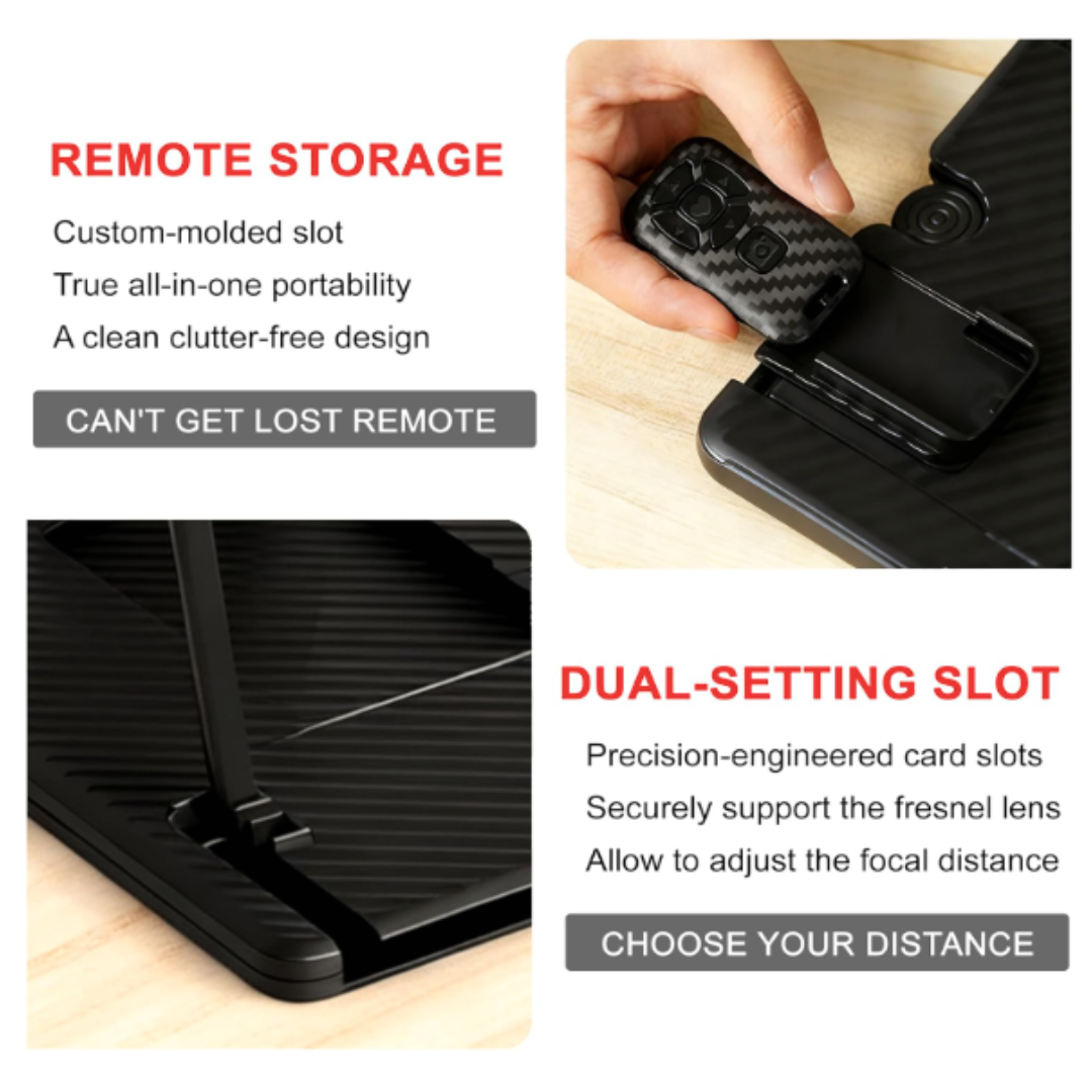 Vertical Phone Screen Amplifier with Bluetooth Remote