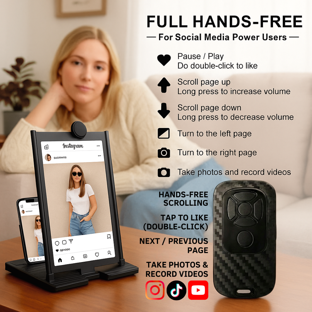 Vertical Phone Screen Amplifier with Bluetooth Remote