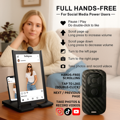 Vertical Phone Screen Amplifier with Bluetooth Remote